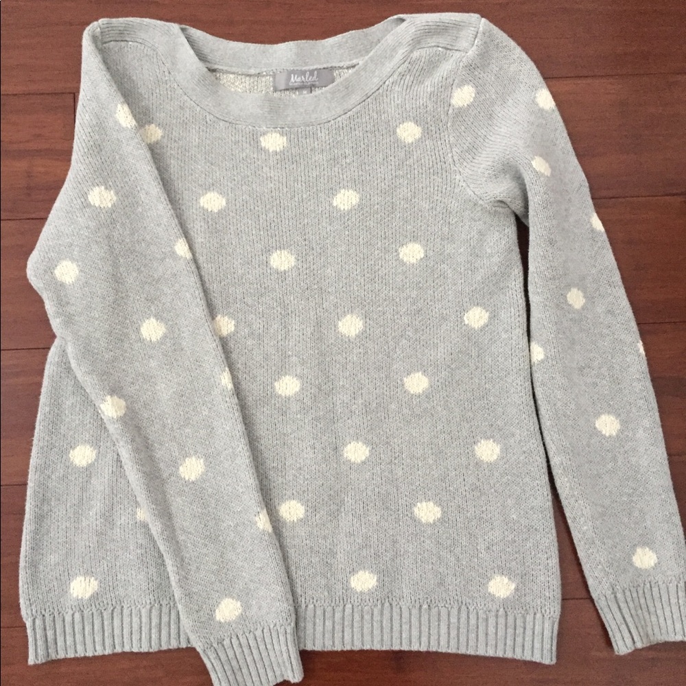 Gray Polka Dot Sweater